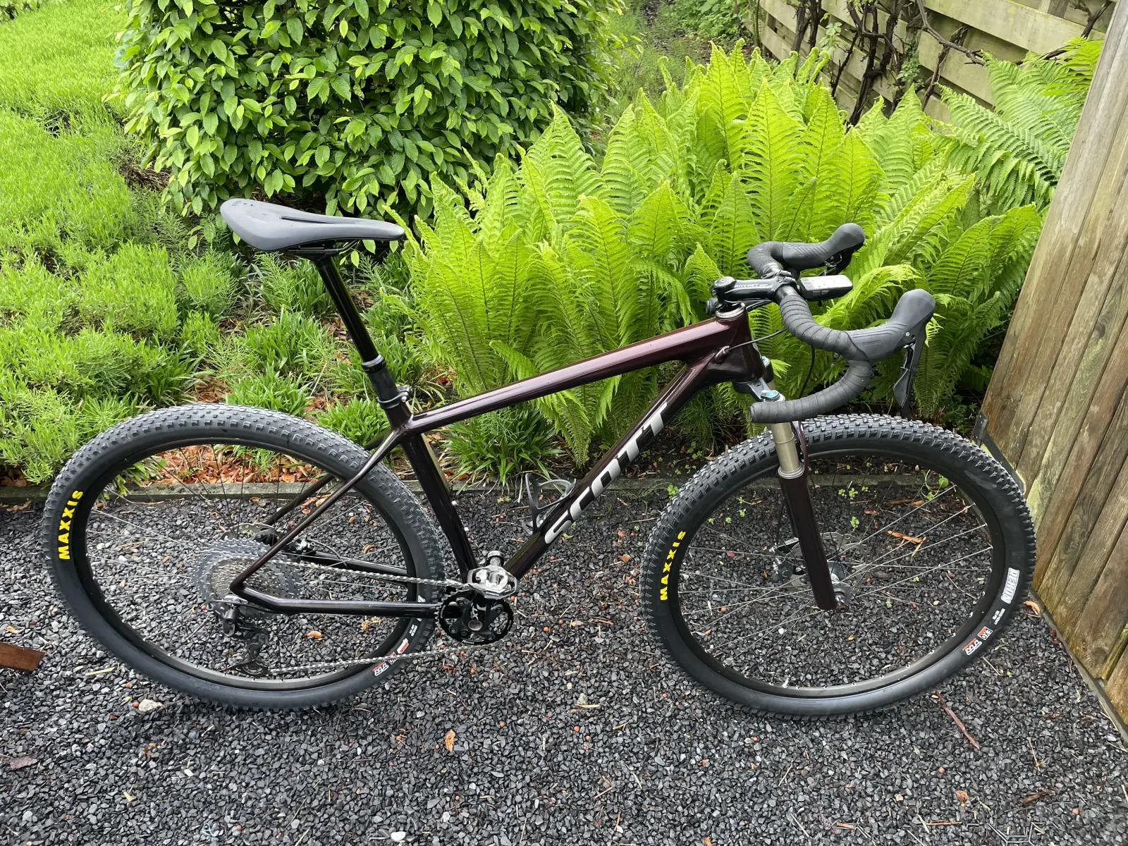 Finished Scott Scale gravel bike, side-on