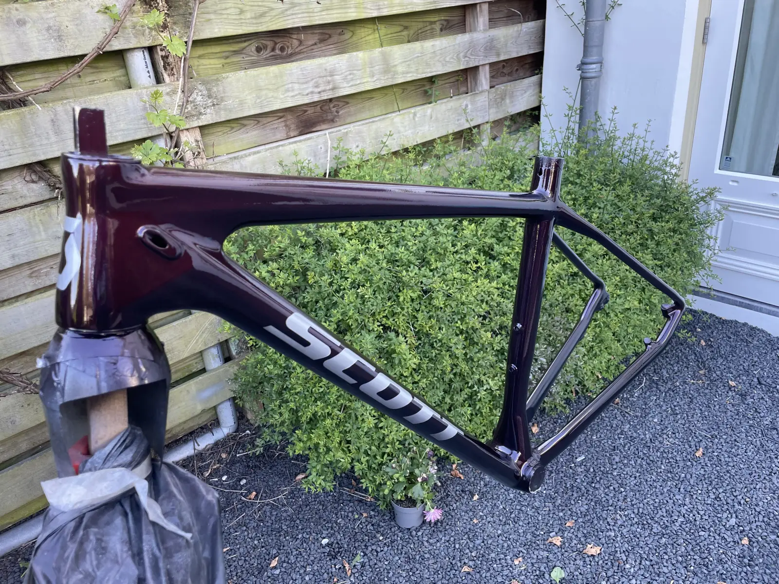 Frame after clear coat, decals locked in